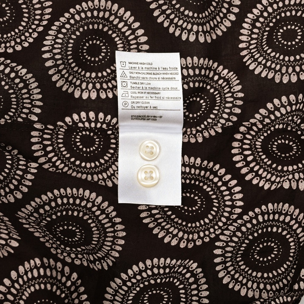 Vince Men's Medium Button‎ Up L/S Shirt Geometric Casual Soft Lightweight Preppy - Picture 9 of 9